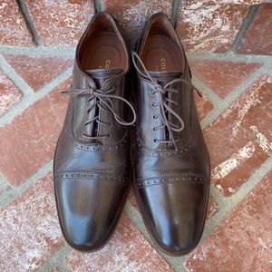 Cole Haan Grand Os brown leather dress shoes 11